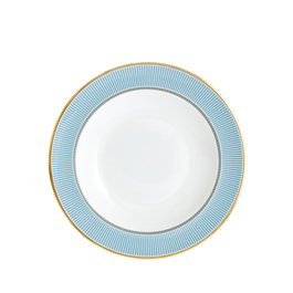 Wedgwood Plato Hondo Helia 23 cm con Baño de Oro de 22K - Decorado a Mano, Hecho en Inglaterra, Aptos Lavavajillas